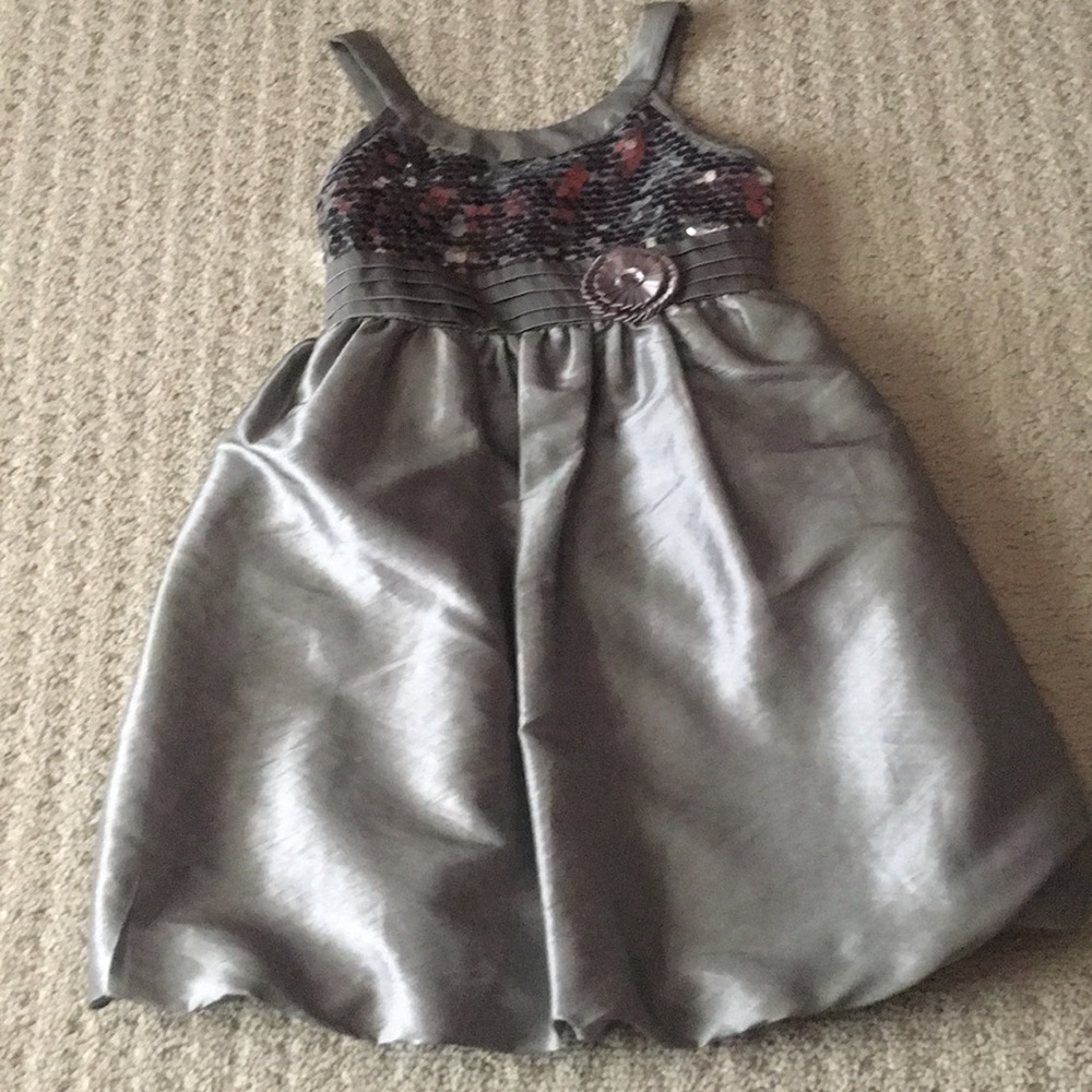 Girl’s Silver Holiday Dress